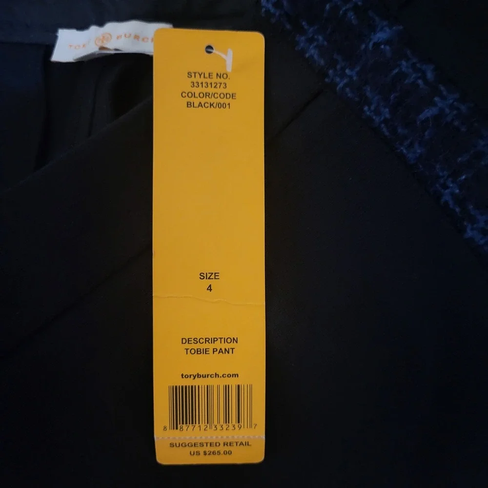 Tory Burch Womens 4 Tobie Tweed Stripe Tapered Pants Tuxedo Wool Blend 33131273
